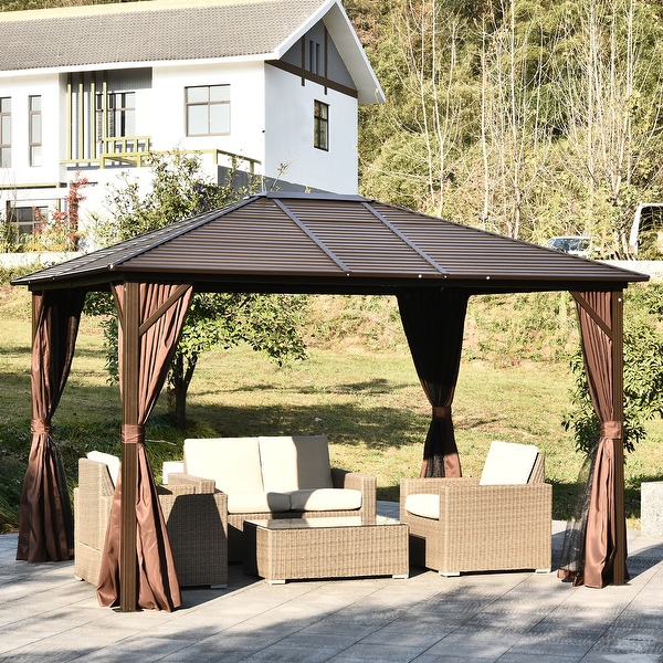 Outsunny Aluminum Frame Hardtop Gazebo - On Sale - Bed Bath & Beyond -  17990797